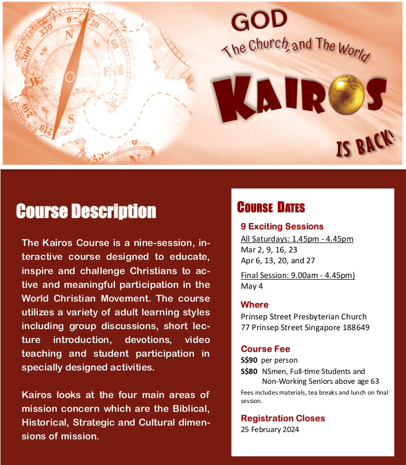 Kairos Course 2024 EP Missions